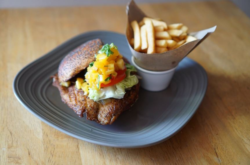 Let's Meat Blackened Fish Burger.